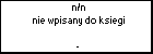 n/n nie wpisany do ksiegi