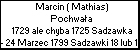 Marcin ( Mathias) Pochwała