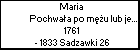 Maria Pochwaa po mu lub jej nazwisko