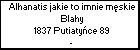 Alhanatis jakie to imnie mskie Blahy